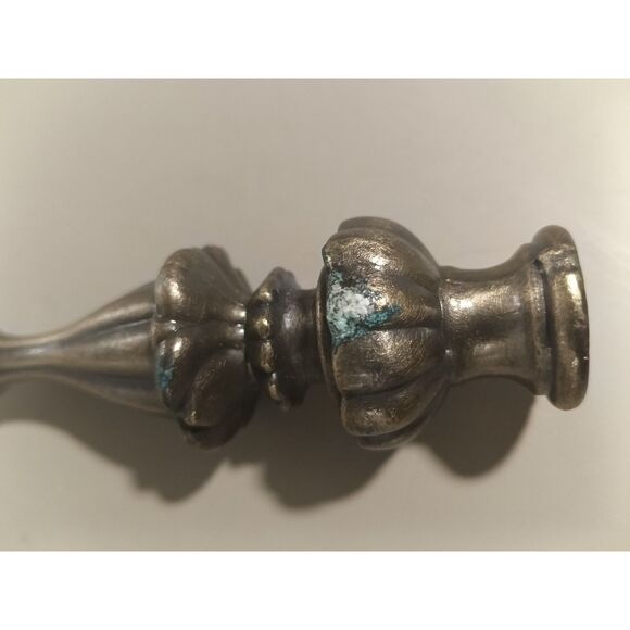 Vintage Metal Lamp Finial Urn/Acorn Shape Aged Patina Replacement 3.5" - Picture 7 of 8